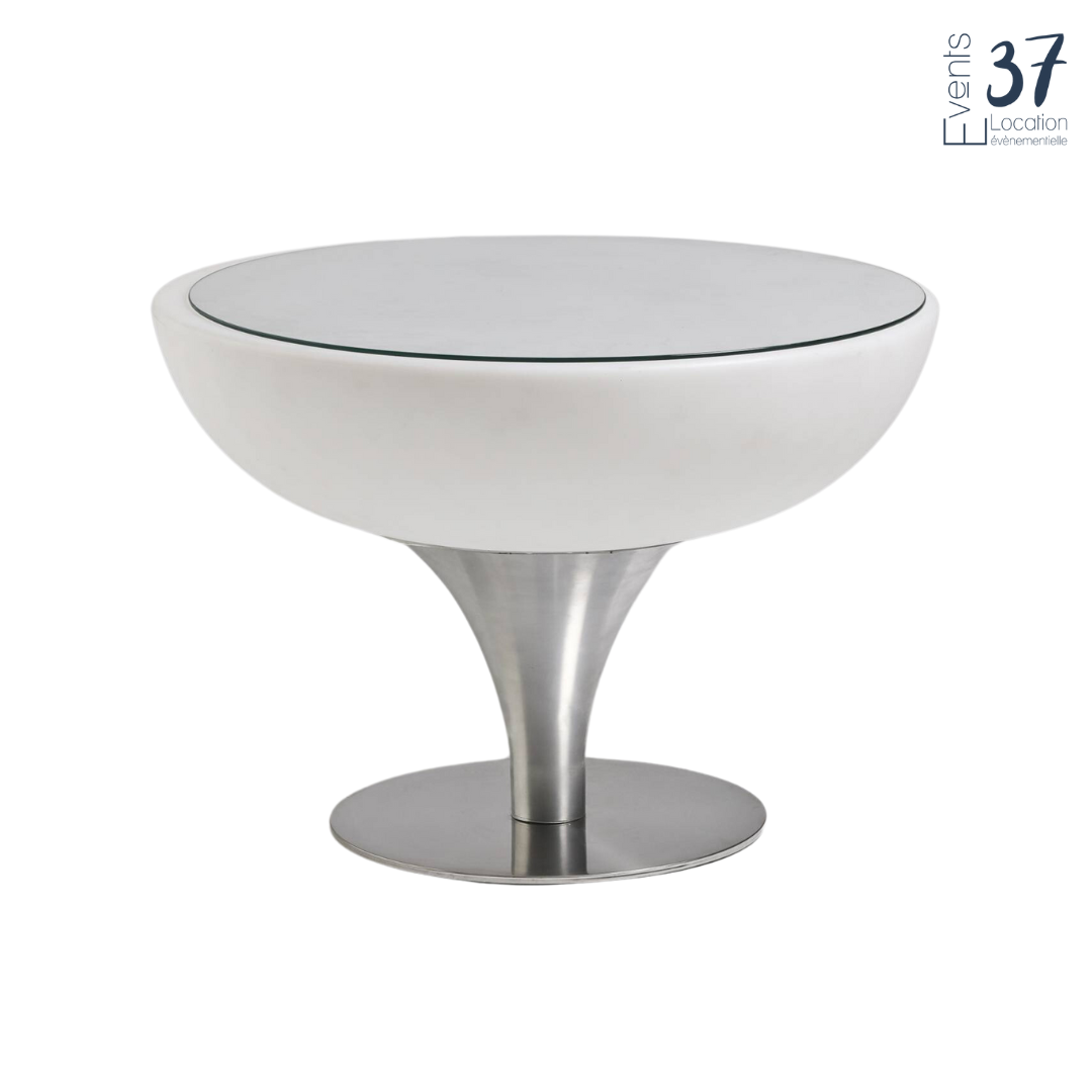 Table Basse Métal Brossé Ronde