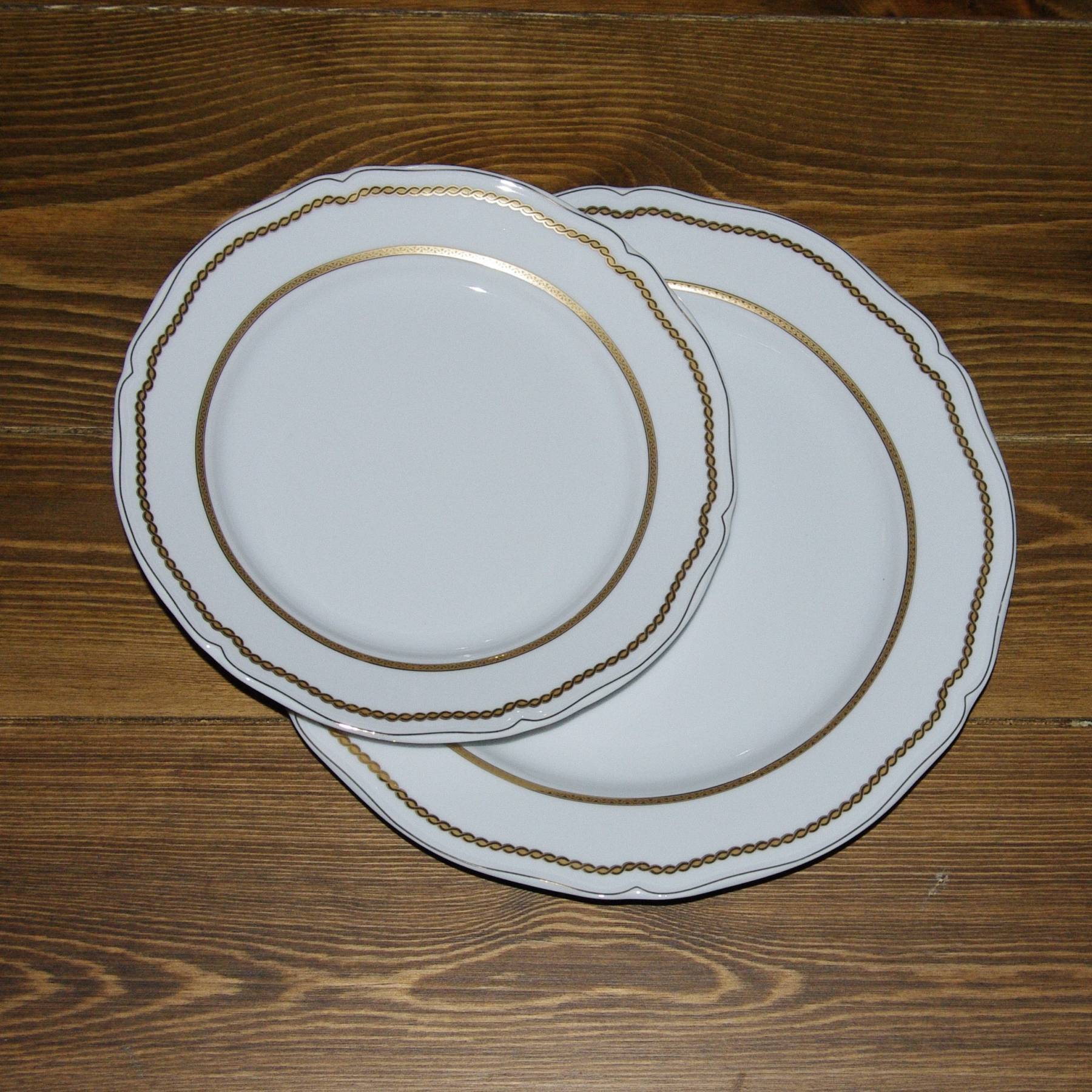 Assiette Blanc/Doré 21 cm