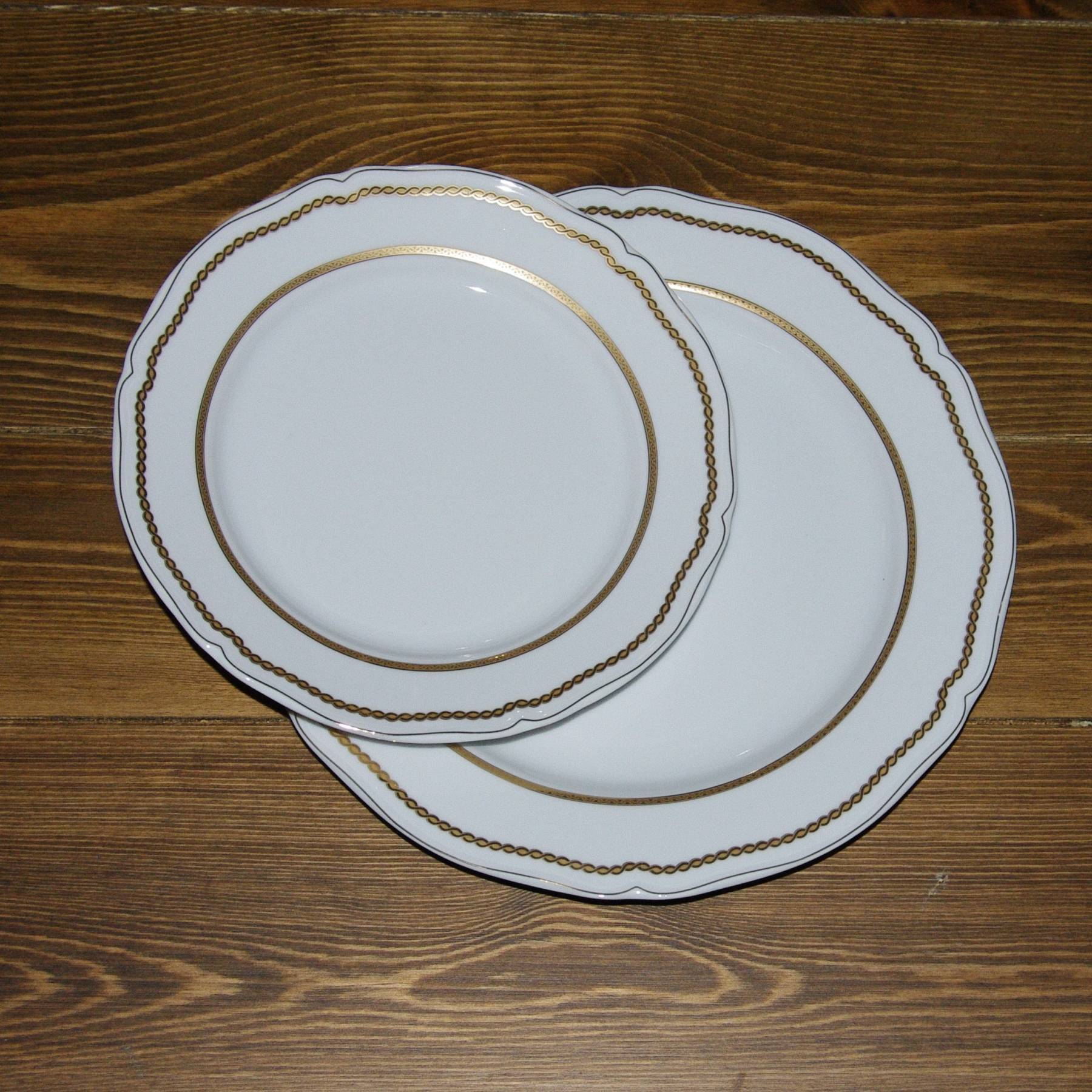 Assiette Blanc/Doré 27 cm