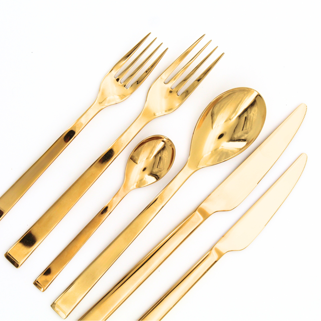 Fourchette et couteau de table Or