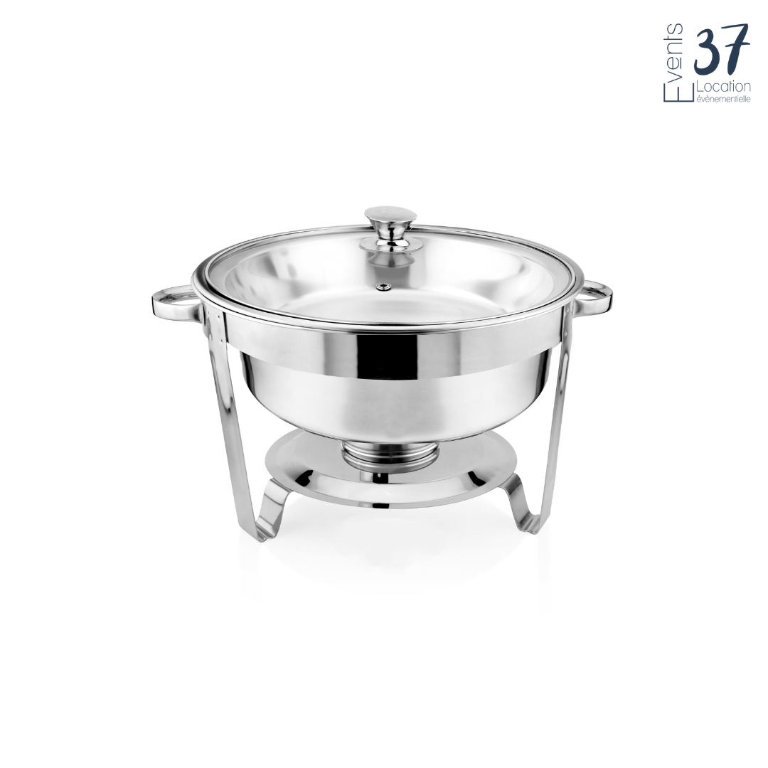 Chafing Dish Rond - Couvercle en verre