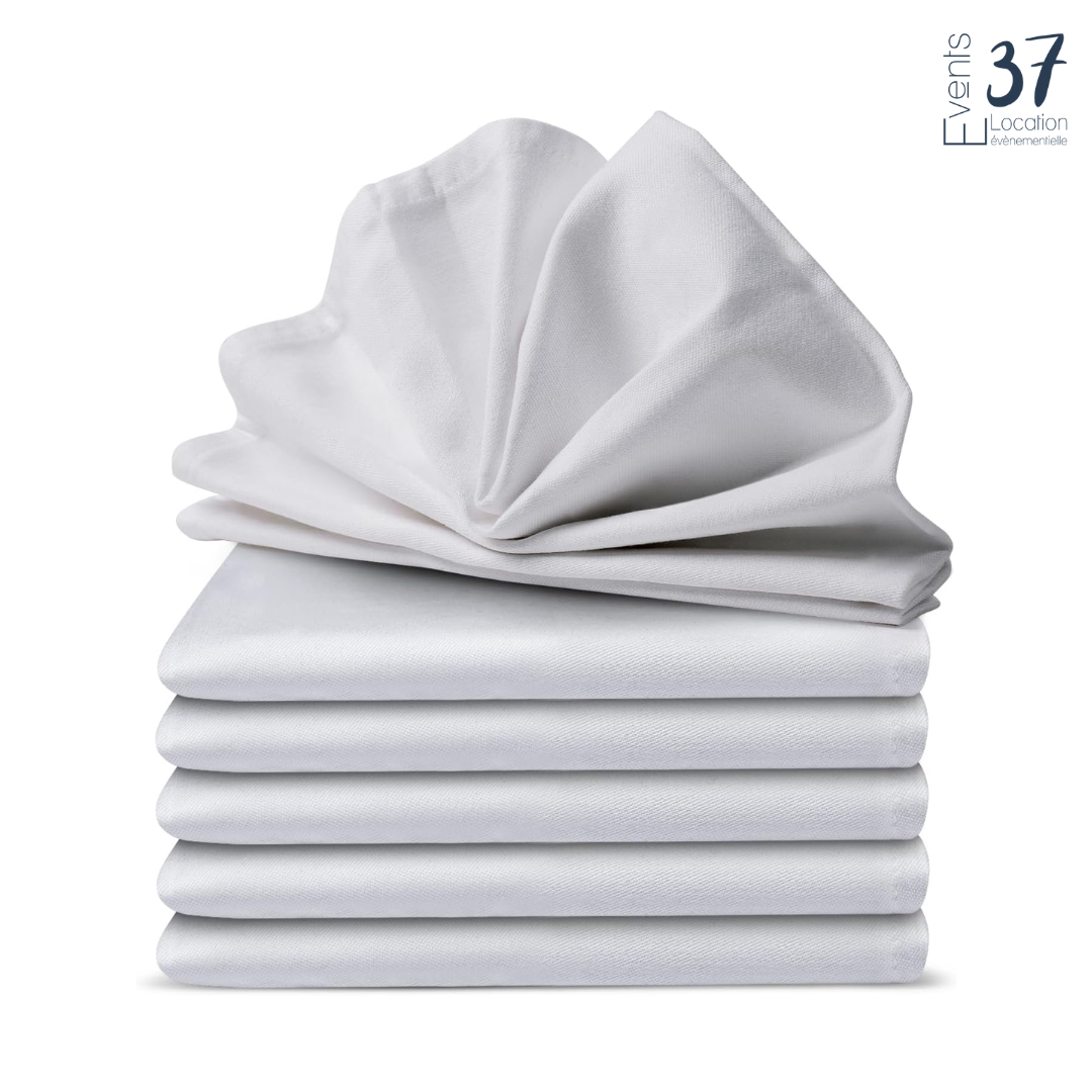 Serviette de table  Blanche
