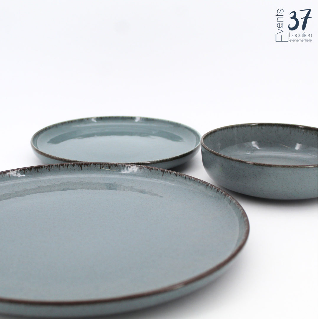 Assiette Pearl Lagon 195 mm