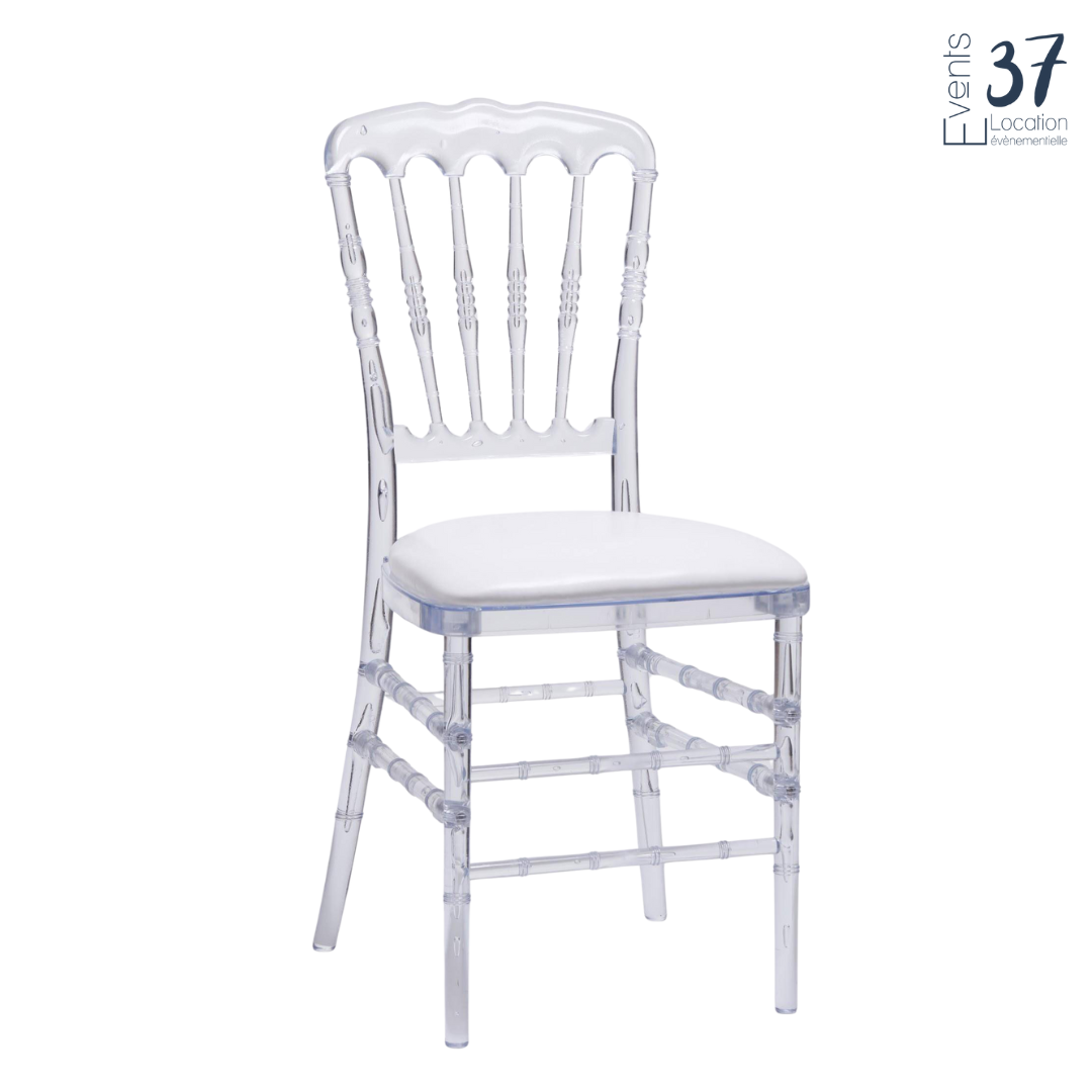 Chaise Cristal - Assise blanche