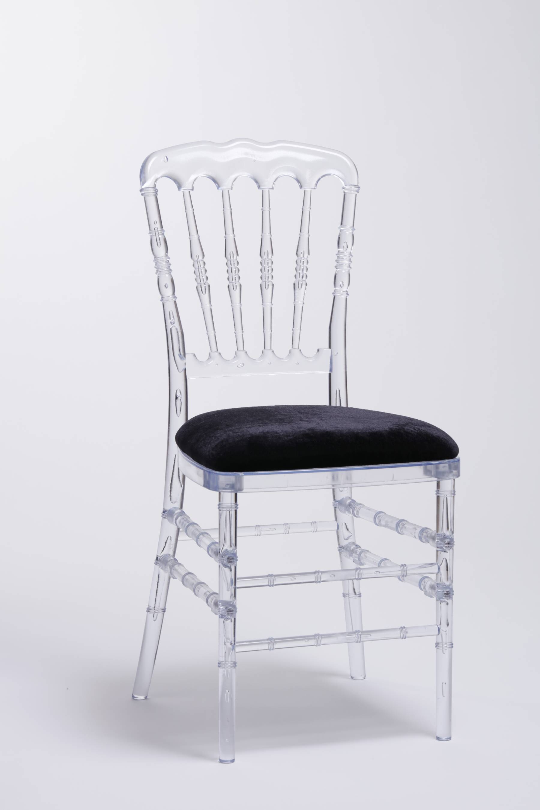 Chaise Cristal assise noire