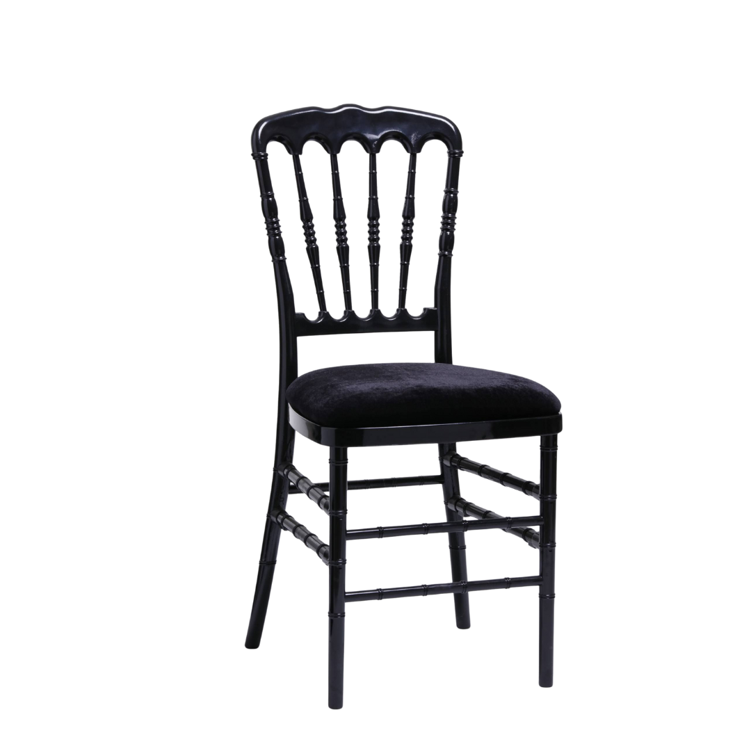 Chaise Napoléon noire - Assise noire